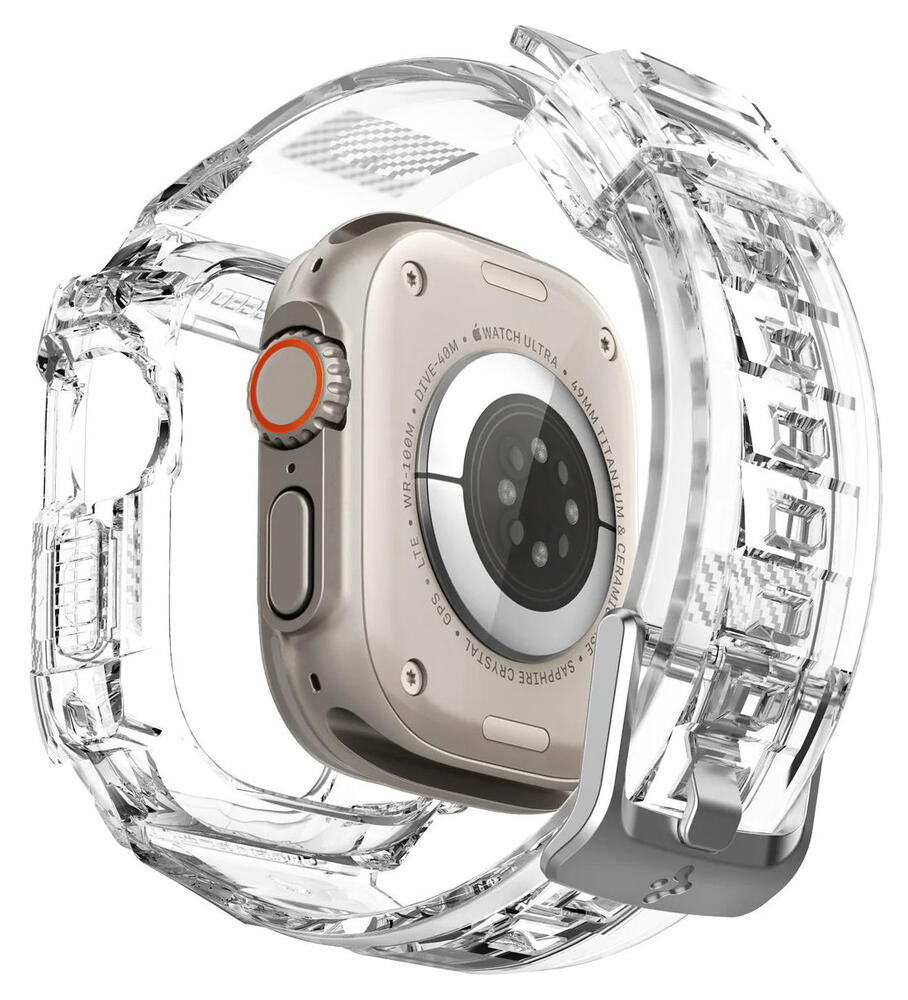 Spigen Rugged Armor Pro - Apple Watch Ultra (2) - Hoesje en Bandje - Clear afbeelding 2