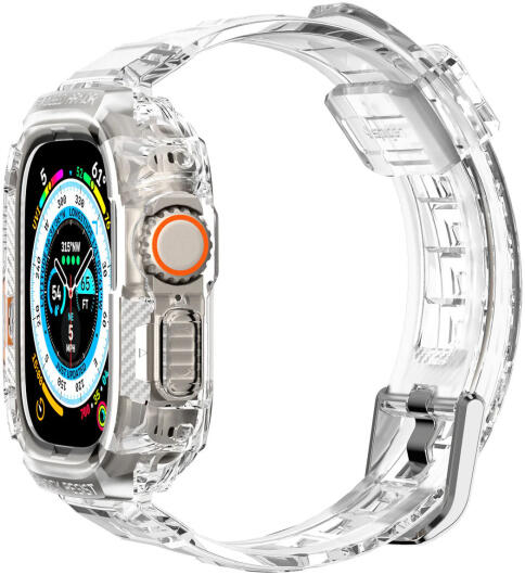 Spigen Rugged Armor Pro - Apple Watch Ultra (2) - Hoesje en Bandje - Clear afbeelding 12