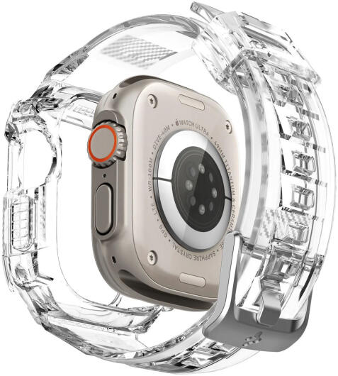 Spigen Rugged Armor Pro - Apple Watch Ultra (2) - Hoesje en Bandje - Clear afbeelding 2