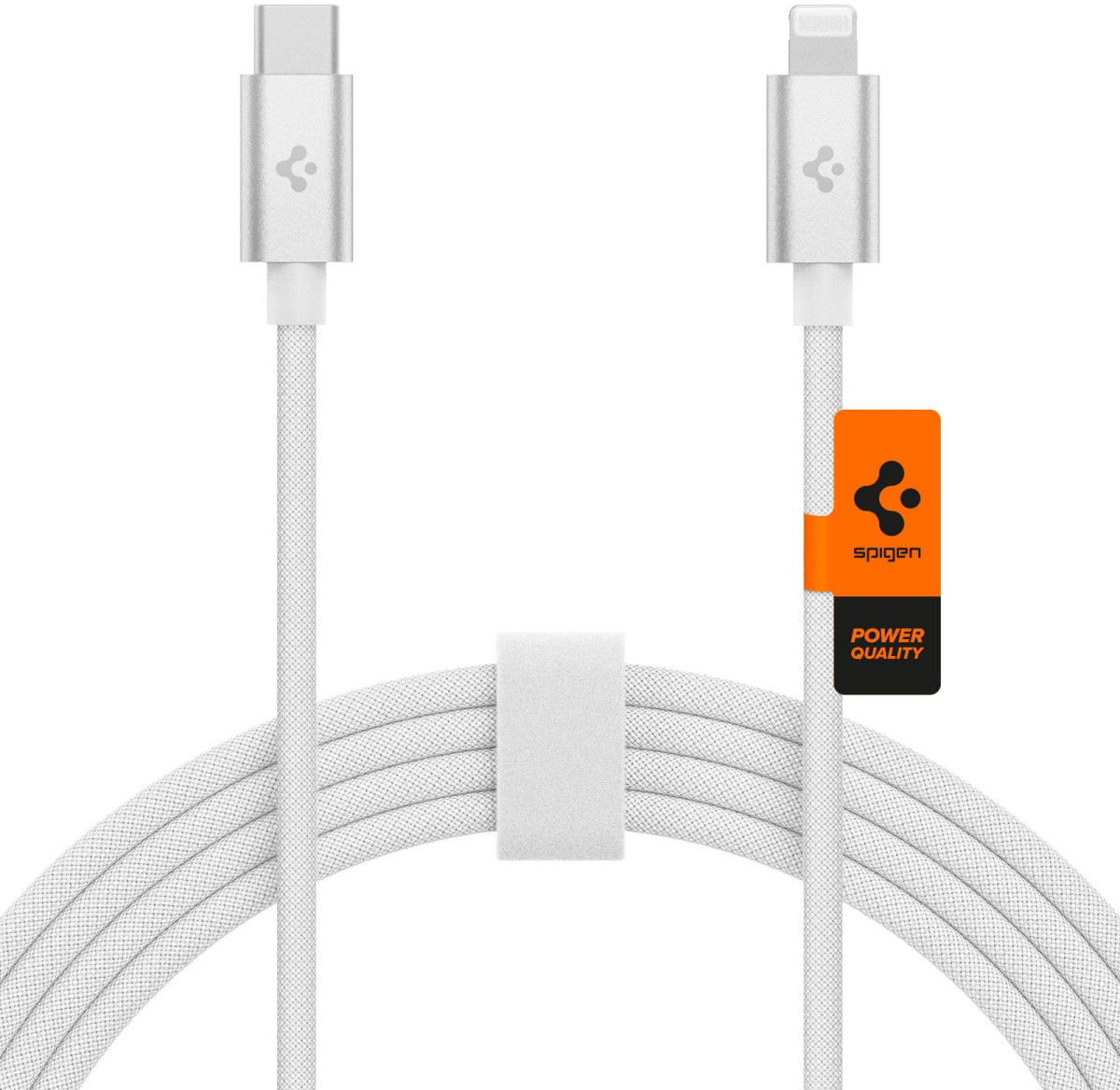 Spigen ArcWire USB-C naar Lightning Kabel Power Delivery MFi 2M Wit afbeelding 1