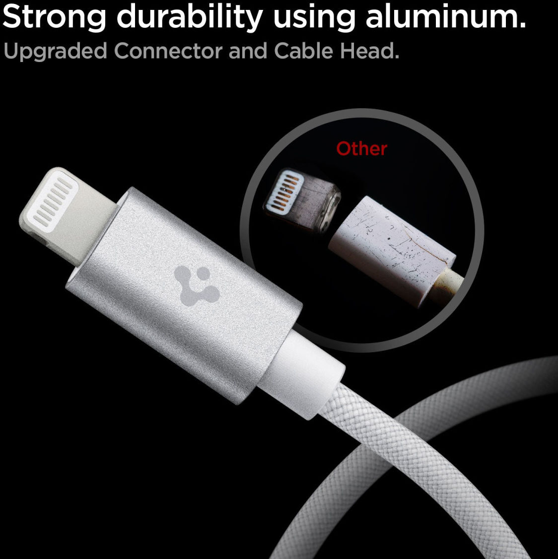 Spigen ArcWire USB-C naar Lightning Kabel Power Delivery MFi 2M Wit afbeelding 8