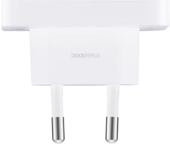 Originele OnePlus SuperVOOC 80W Snellader USB-A Adapter Wit afbeelding 2