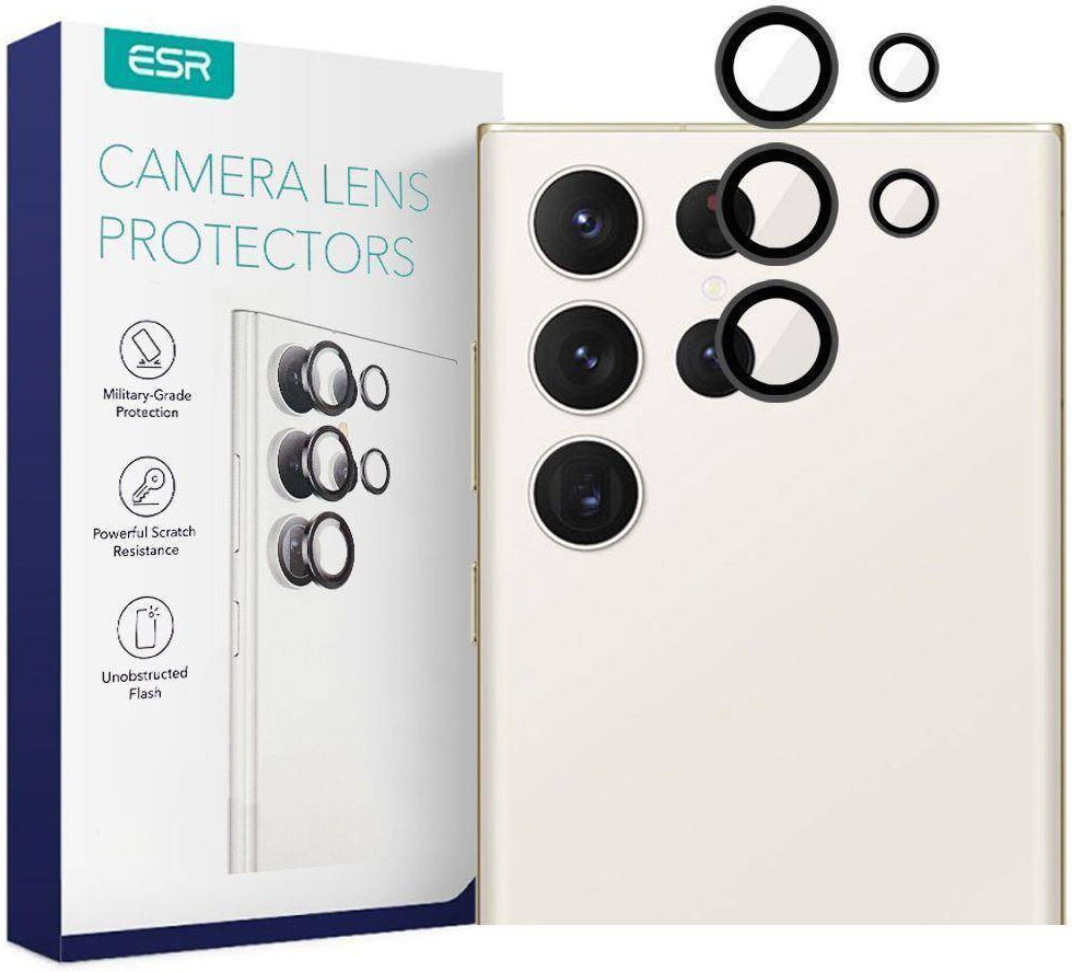 ESR Samsung Galaxy S23 Ultra Camera Lens Protector Zwart afbeelding 1