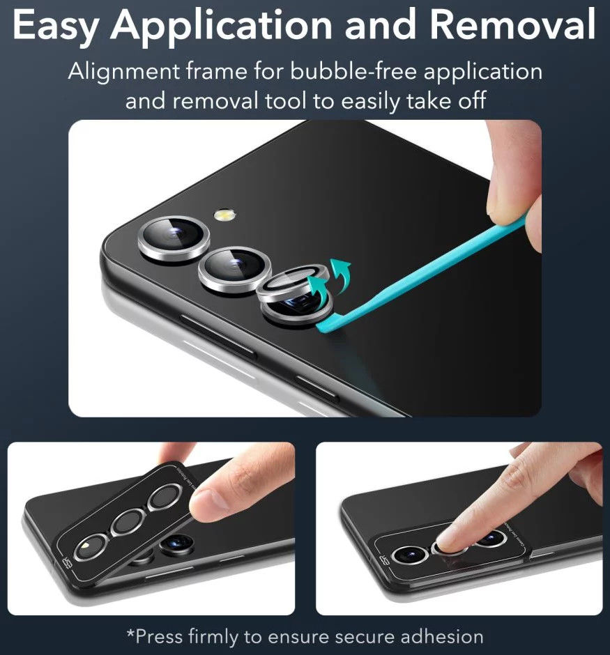 ESR Samsung Galaxy S23 / S23 Plus Camera Lens Protector Zilver afbeelding 3