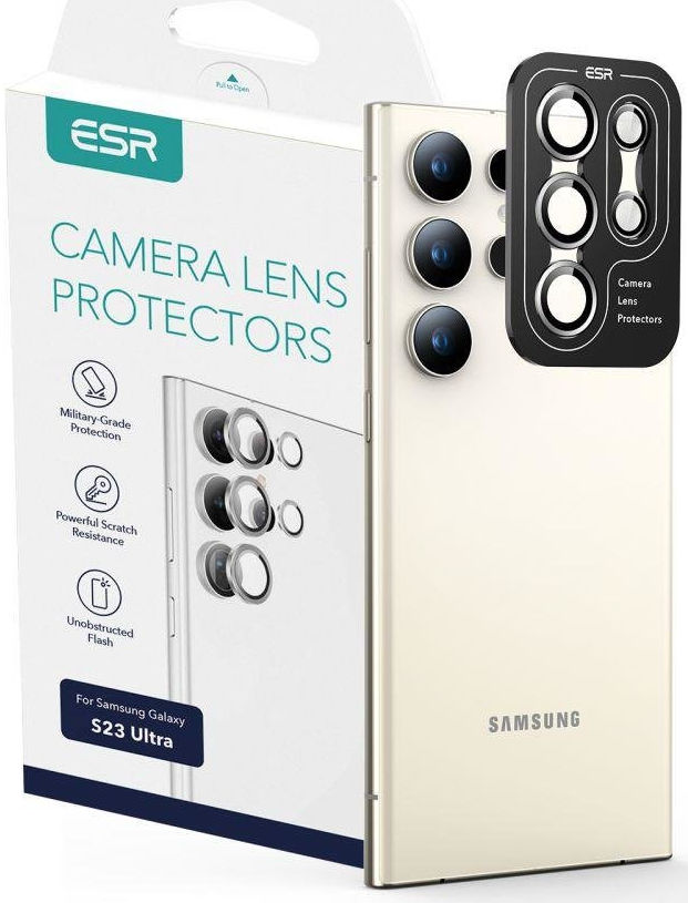 ESR Samsung Galaxy S23 Ultra Camera Lens Protector Zilver afbeelding 1