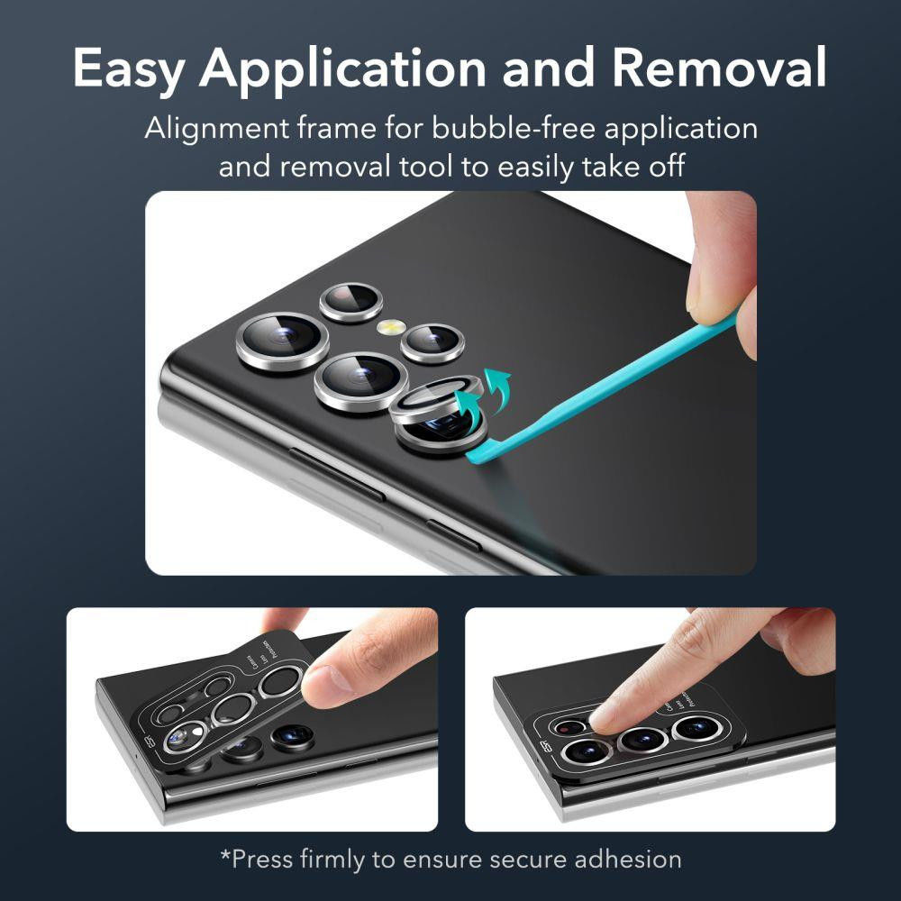 ESR Samsung Galaxy S23 Ultra Camera Lens Protector Zilver afbeelding 3