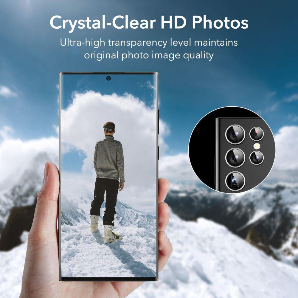 ESR Samsung Galaxy S23 Ultra Camera Lens Protector Zilver afbeelding 6