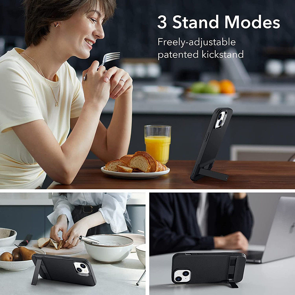 ESR Air Shield Boost Apple iPhone 14 / 13 Hoesje Kickstand Zwart afbeelding 4