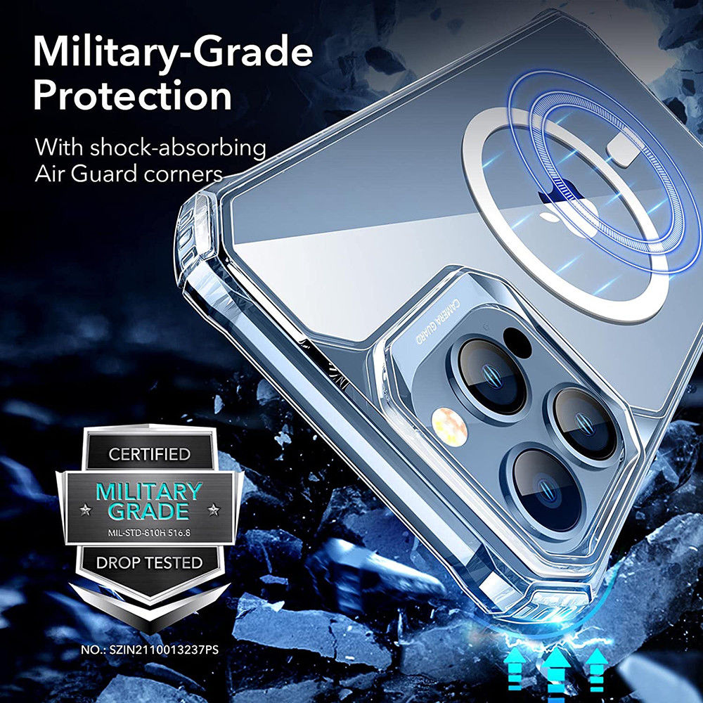 ESR Air Armor HaloLock Apple iPhone 13 Pro Hoesje MagSafe Transparant afbeelding 3
