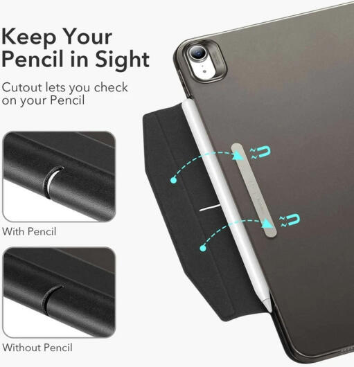 ESR Ascend Trifold Apple iPad Air (2020/2022) Hoes Book Case Grijs afbeelding 6