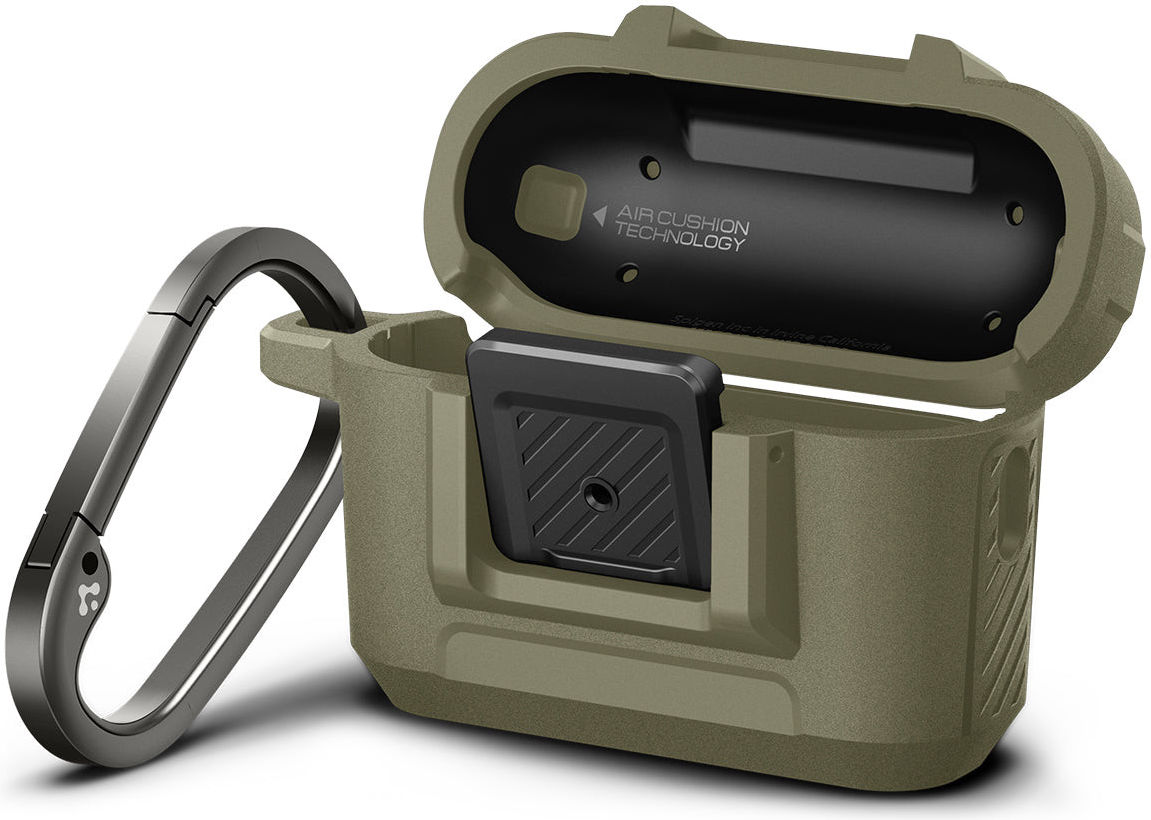 Spigen Lock Fit Apple AirPods Pro 1 / 2 Hoesje Khaki afbeelding 11
