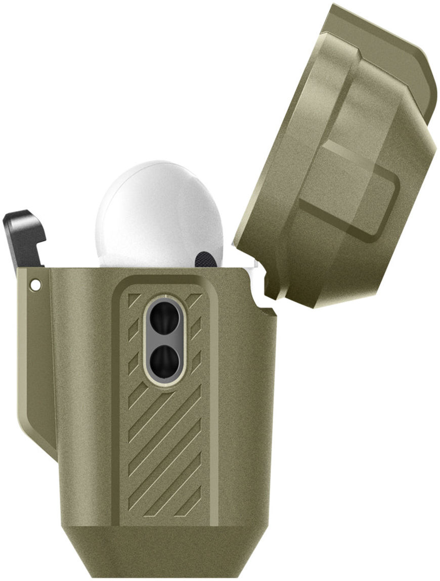 Spigen Lock Fit Apple AirPods Pro 1 / 2 Hoesje Khaki afbeelding 10