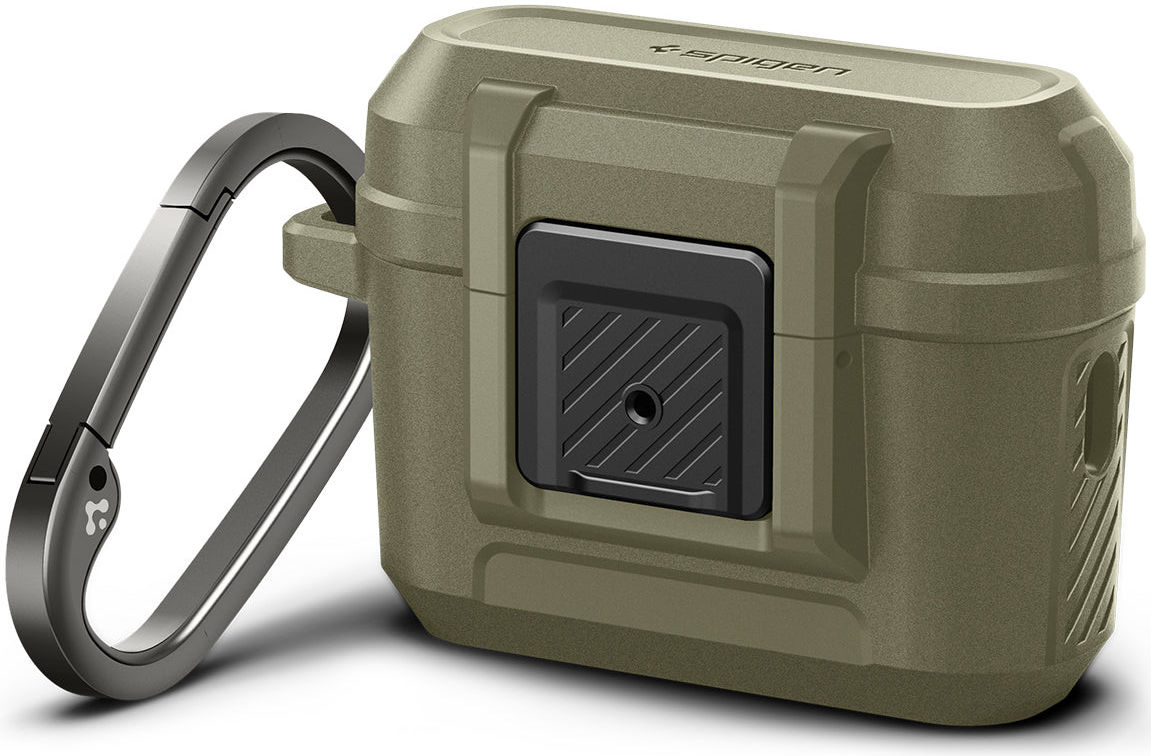 Spigen Lock Fit Apple AirPods Pro 1 / 2 Hoesje Khaki afbeelding 9