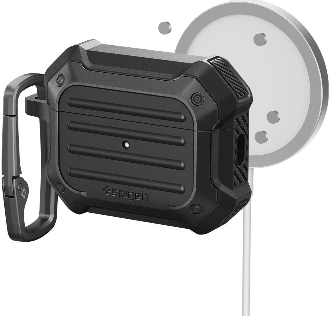 Spigen Tough Armor MagFit Apple AirPods Pro 1/2 Hoesje MagSafe Zwart afbeelding 13