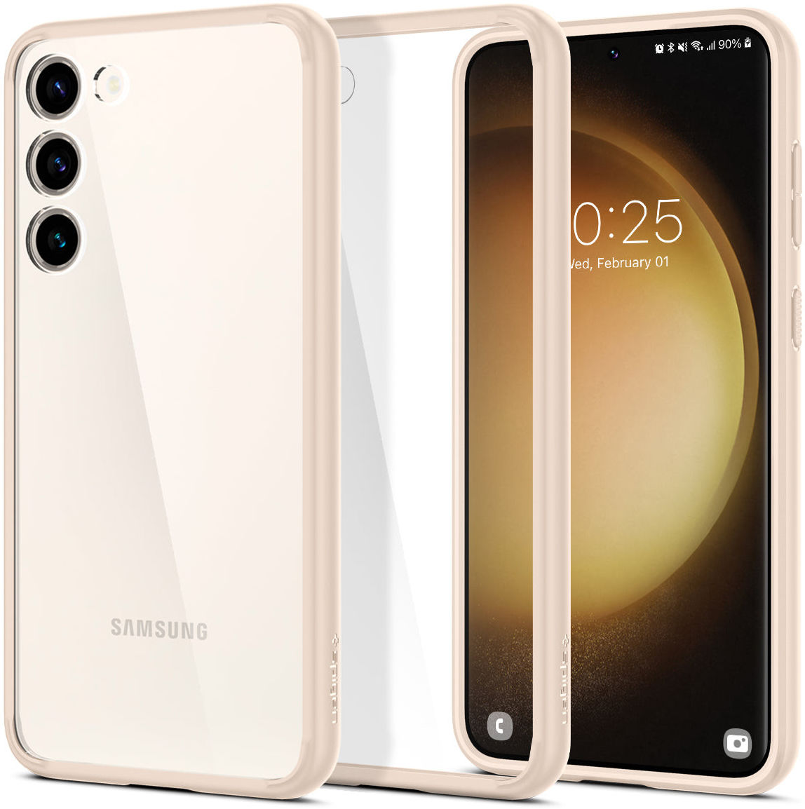 Spigen Ultra Hybrid Samsung Galaxy S23 Hoesje Back Cover Beige afbeelding 1