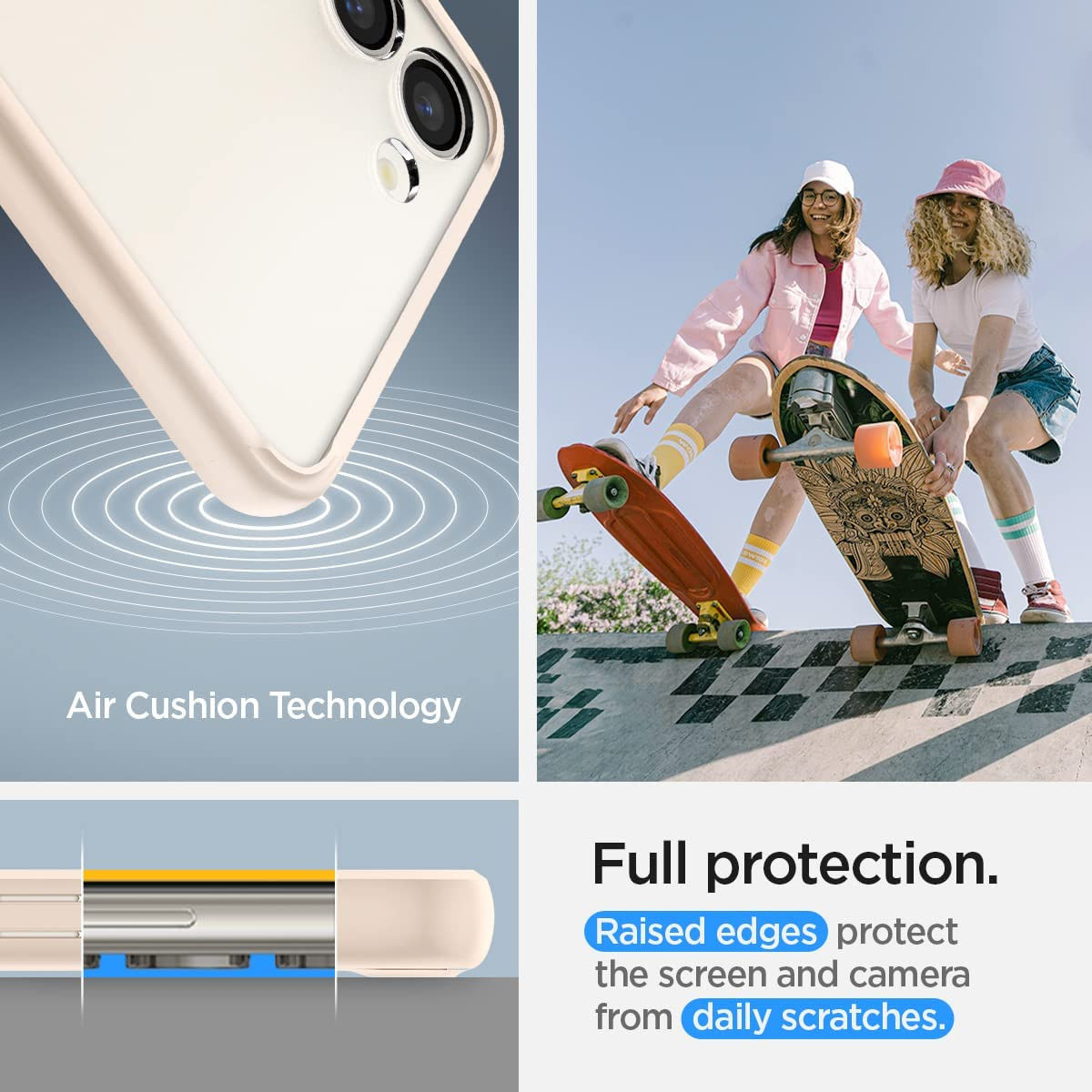 Spigen Ultra Hybrid Samsung Galaxy S23 Hoesje Back Cover Beige afbeelding 3