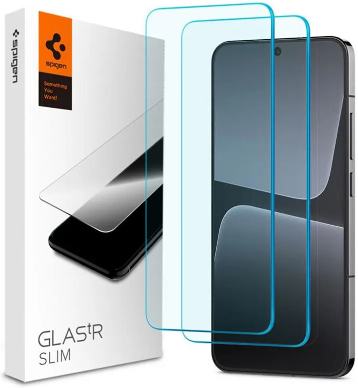 Spigen GLAS.tR Slim Xiaomi 13 Screen Protector Tempered Glass (2-Pack) afbeelding 1
