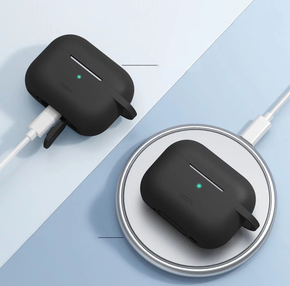 ESR Bounce Apple AirPods Pro 1/2 Hoesje Siliconen Zwart afbeelding 4