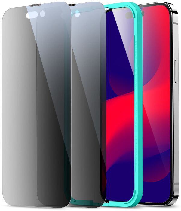 ESR iPhone 14 Pro Privacy Screen Protector Tempered Glass (2-Pack) afbeelding 1