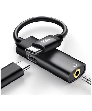 ESR USB-C naar USB-C Fast Charge + 3.5mm Jack Audio Adapter Zwart Kabels