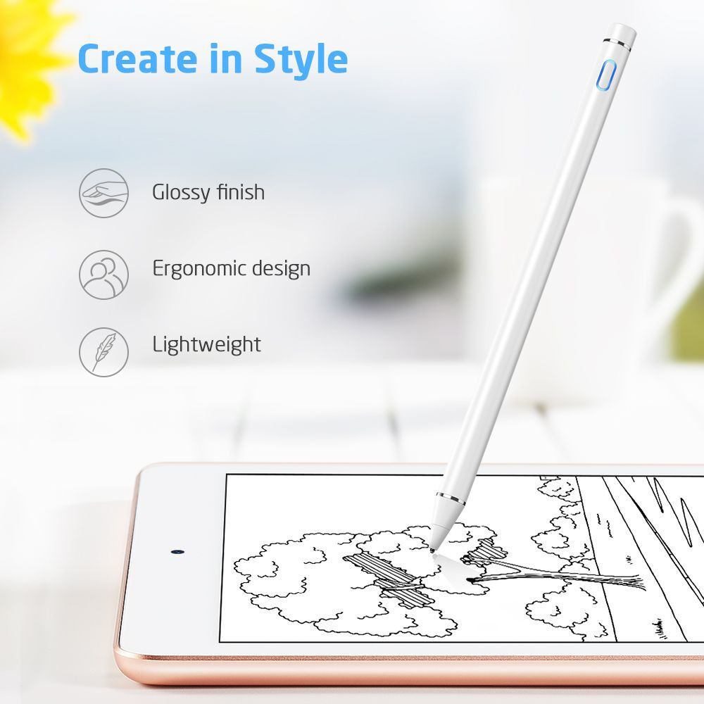 ESR Digital Actieve Stylus Pen met Handschoen + Micro-USB-Kabel Wit afbeelding 8
