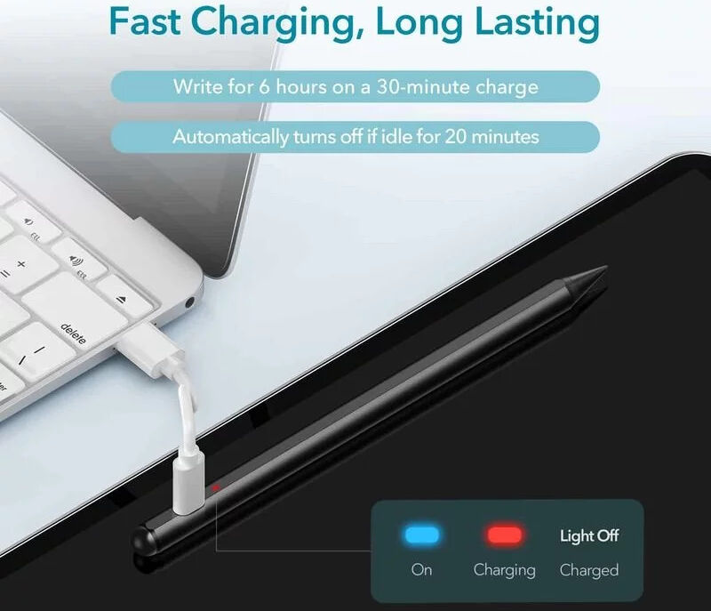 ESR Digital+ Stylus Pen met Palm Rejection voor iPad Wit afbeelding 8