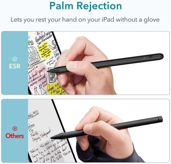 ESR Digital+ Stylus Pen met Palm Rejection voor iPad Wit afbeelding 6