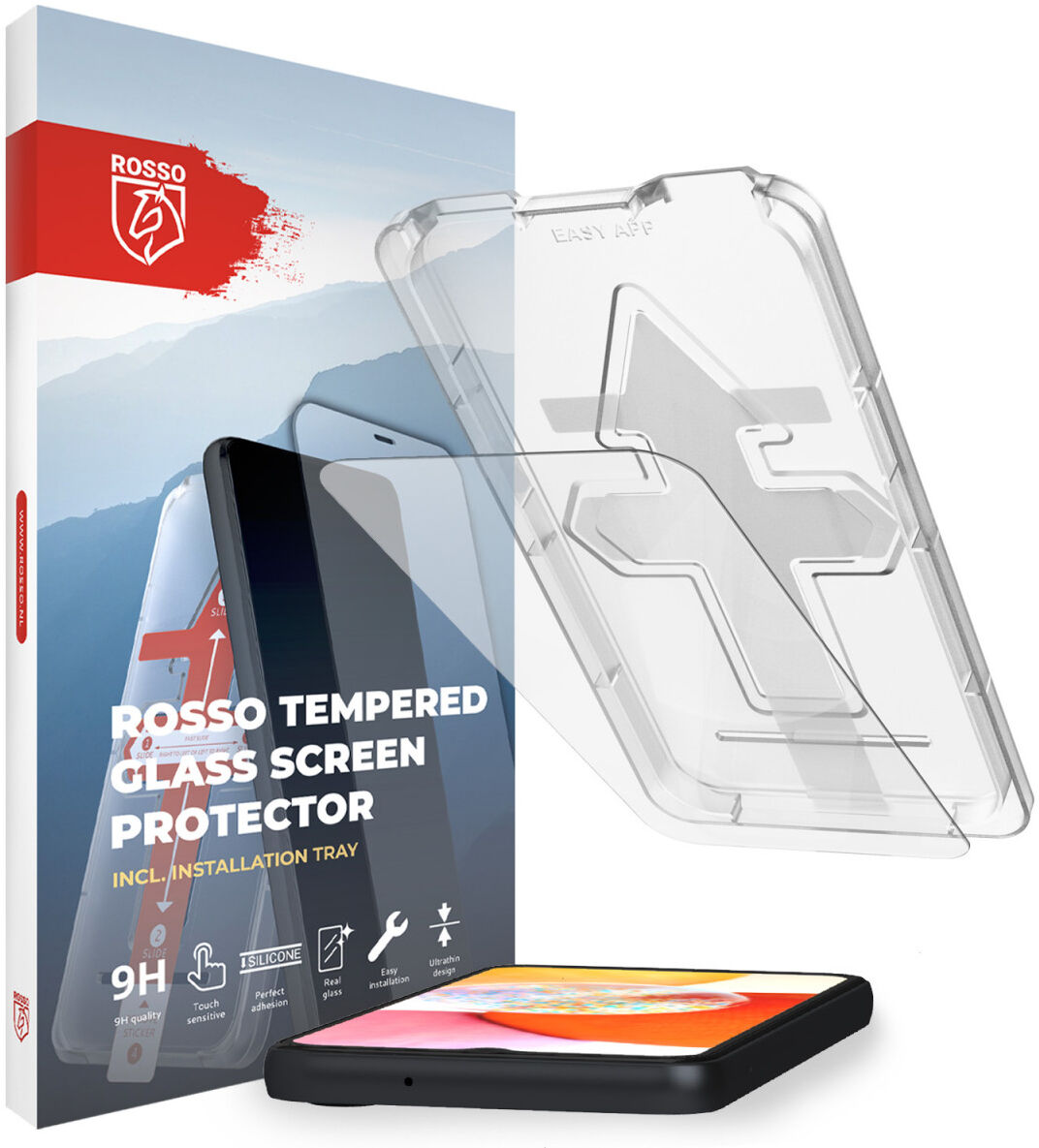 Rosso Samsung Galaxy A14 Tempered Glass met Installatietray afbeelding 1