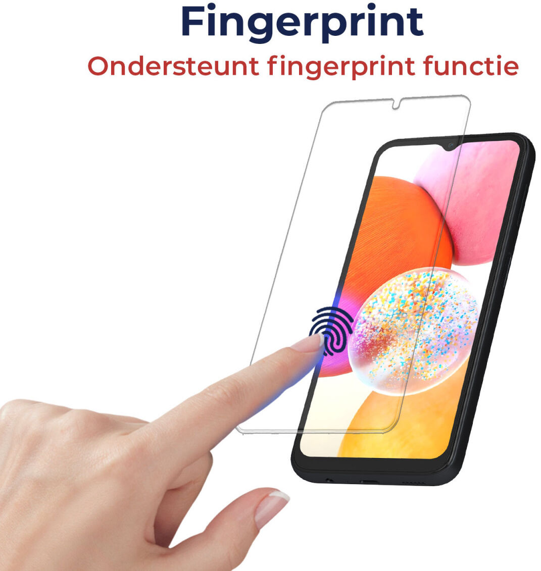 Rosso Samsung Galaxy A14 Tempered Glass met Installatietray afbeelding 2