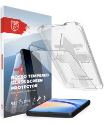 Rosso Samsung Galaxy A34 Tempered Glass Fingerprint en Case Friendly