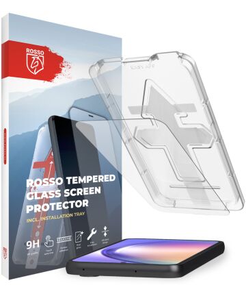 Rosso Samsung Galaxy A54 Tempered Glass Fingerprint en Case Friendly Screen Protectors
