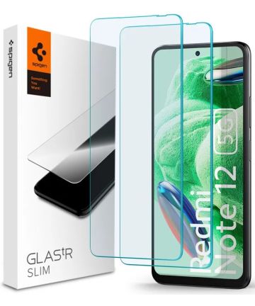 Spigen Glas.tR Xiaomi Redmi Note 12 5G/Poco X5 Screen Protector 2-Pack Screen Protectors