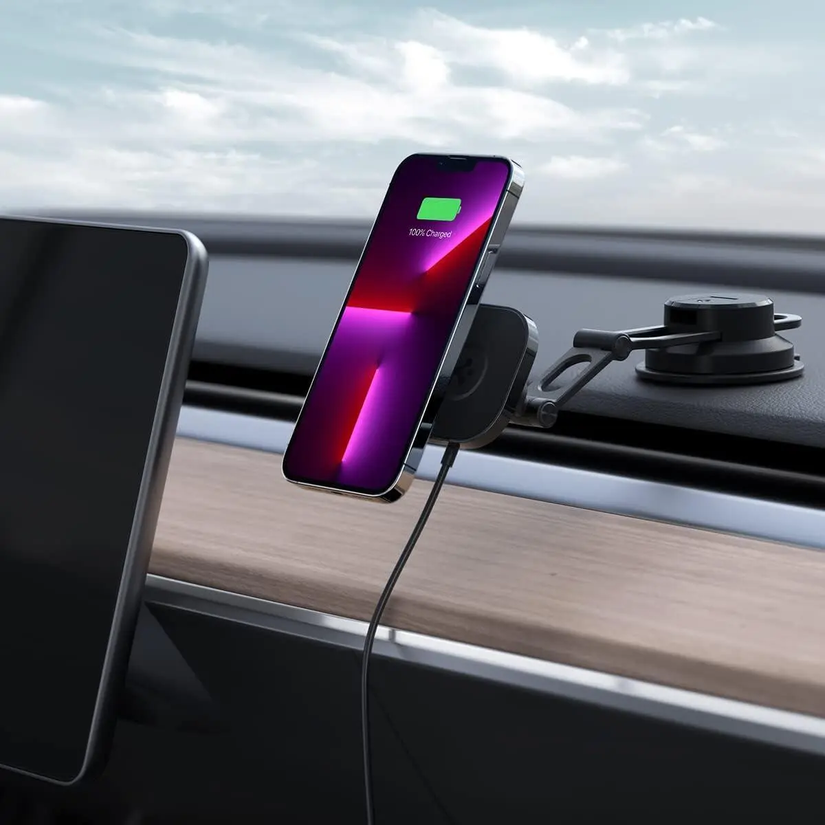 Spigen OneTap Pro 3 Raam/Dashboard MagSafe Houder Auto met Opladen 10W afbeelding 9