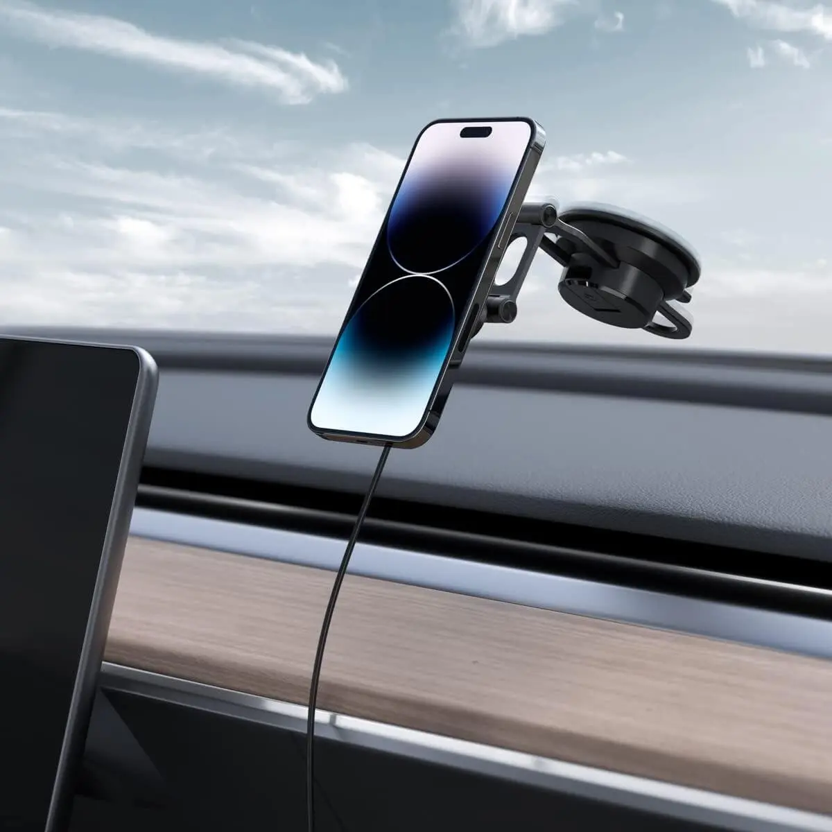 Spigen OneTap Pro 3 Raam/Dashboard MagSafe Houder Auto met Opladen 10W afbeelding 10