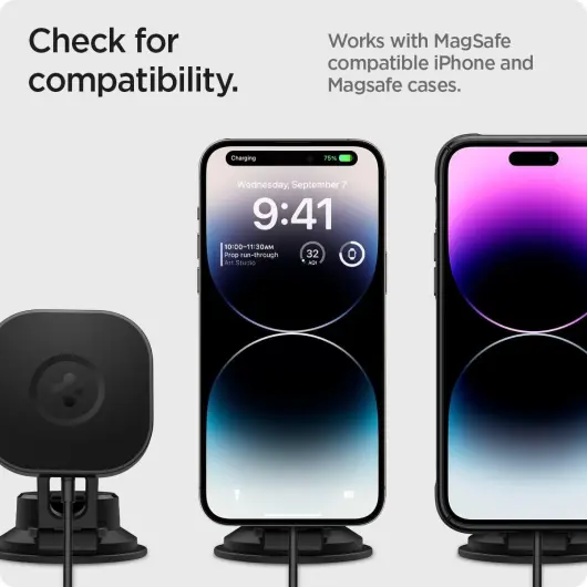 Spigen OneTap Pro 3 Raam/Dashboard MagSafe Houder Auto met Opladen 10W afbeelding 6