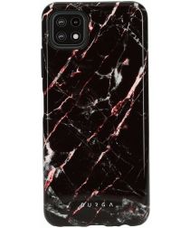 Burga Tough Case Samsung Galaxy A22 5G Hoesje Rose Gold Marble