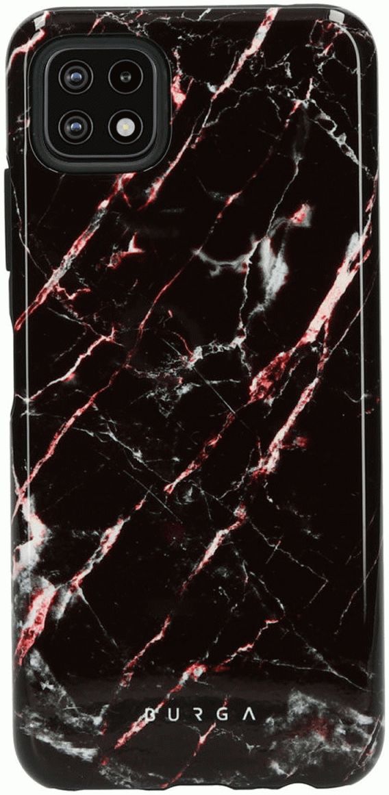 Burga Tough Case Samsung Galaxy A22 5G Hoesje Rose Gold Marble afbeelding 1