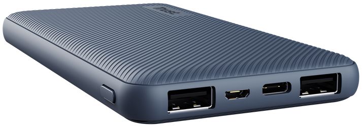 Trust Primo Eco Ultra Dunne USB-A/USB-C Powerbank 10.000 mAh Blauw afbeelding 1