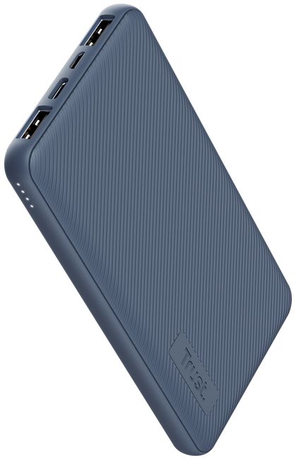 Trust Primo Eco Ultra Dunne USB-A/USB-C Powerbank 10.000 mAh Blauw afbeelding 2
