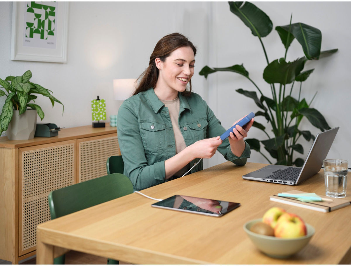 Trust Primo Eco Compacte USB-A/USB-C Powerbank 20.000 mAh Blauw afbeelding 3