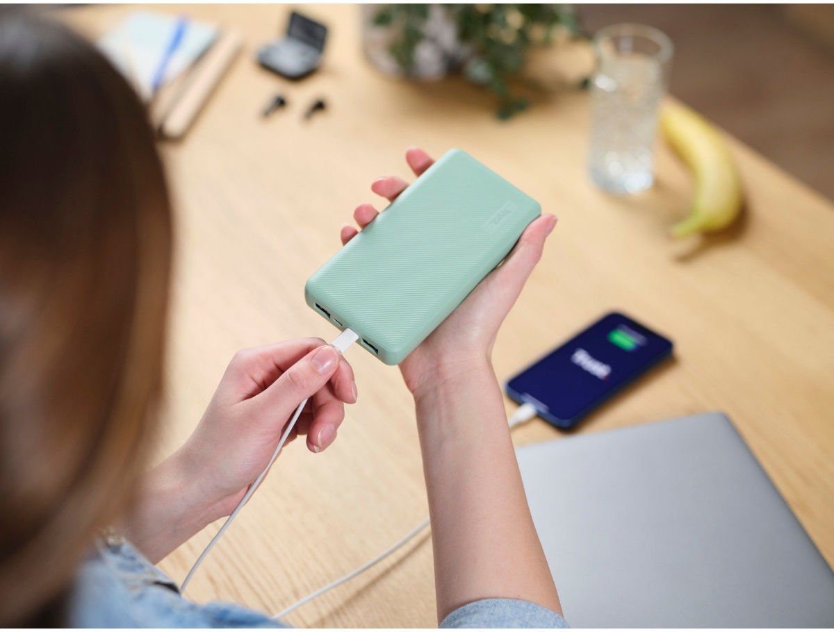 Trust Primo Eco Compacte USB-A/USB-C Powerbank 20.000 mAh Groen afbeelding 3