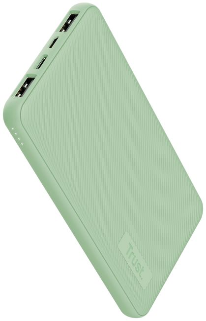 Trust Primo Eco Ultra Dunne USB-A/USB-C Powerbank 10.000 mAh Groen afbeelding 4