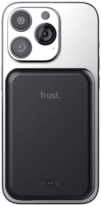 Trust Magno Draadloze MagSafe 5.000 mAh Powerbank Zwart afbeelding 1