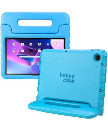 HappyCase Lenovo Tab M10 Plus Gen 3 Kinder Tablethoes Handvat Blauw Hoesjes