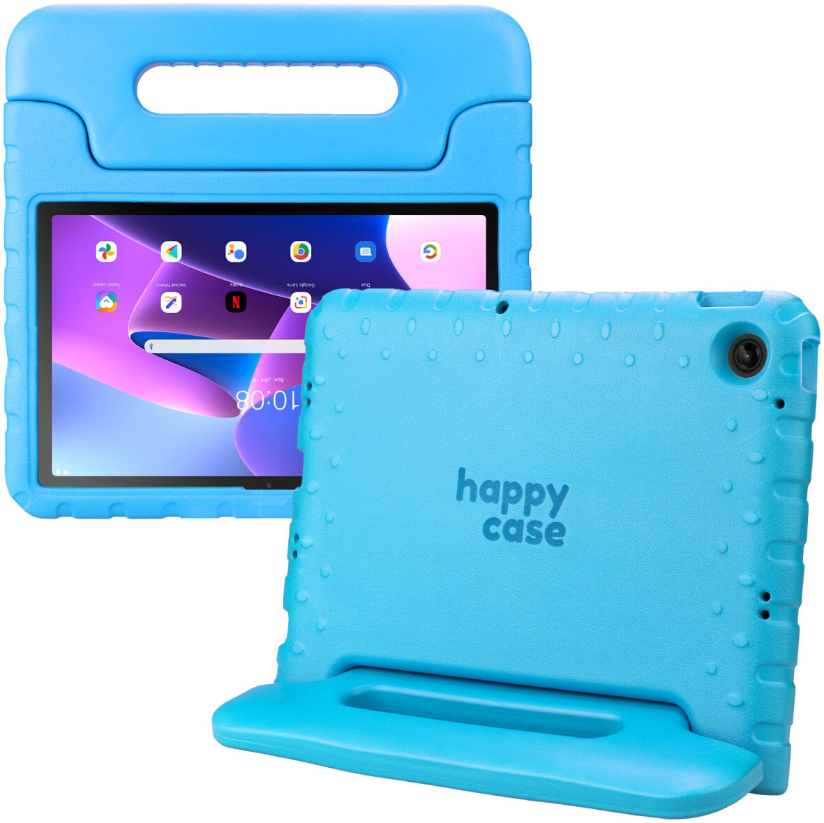 Happycase Lenovo Tab M10 Plus Gen 3 Kinder Tablethoes Handvat Blauw Gsmpuntnl