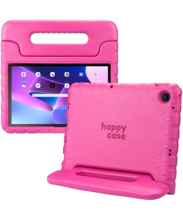 HappyCase Lenovo Tab M10 Plus Gen 3 Kinder Tablethoes Handvat Roze Hoesjes