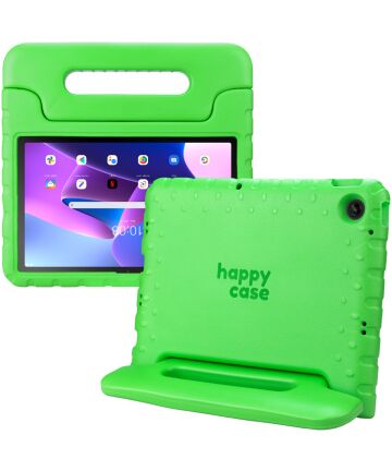 HappyCase Lenovo Tab M10 Plus Gen 3 Kinder Tablethoes Handvat Groen Hoesjes