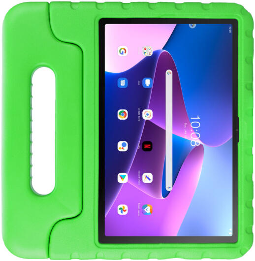 HappyCase Lenovo Tab M10 Plus Gen 3 Kinder Tablethoes Handvat Groen afbeelding 2