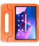 HappyCase Lenovo Tab M10 Plus Gen 3 Kinder Tablethoes Handvat Oranje