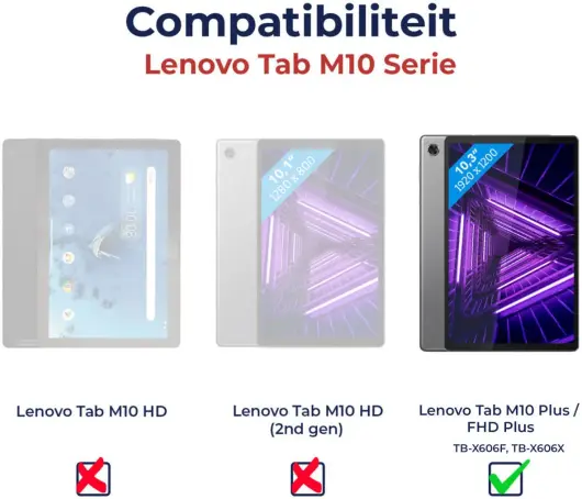 HappyCase Lenovo Tab M10 Plus/FHD Plus Kinderhoes met Handvat Blauw afbeelding 4